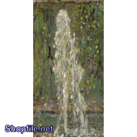 Tranh sơn dầu đài phun nước lãng mạng